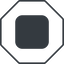 Thin, line, square, octagon, video, play, stop, mp3, player, pause, stop-solid icon