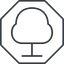 Line, octagon, tree, forest, tree-thin icon