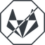 Thin, line, solid, octagon, brand, horizontal, mirror, social, network, prohibited, brands, repo, gitlab, gitlab-alt, gitlab-alt-solid, wolf icon