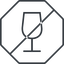 Thin, line, octagon, glass, horizontal, mirror, prohibited, party, wine, empty, champagne, glass-wine, drink, water, glass-wine-empty-thin icon