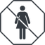 Thin, line, octagon, woman, prohibited, human, dot, toilets, pictogram, dot-50, wc, women, women-toilets, dot-women-toilets icon