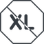 Thin, line, octagon, extra, size, large, xl, prohibited, extra-large icon
