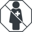 Thin, line, octagon, prohibited, nurse, medical, healthcare, health, female, medic, female-nurse, doctor, hospital, female-nurse-solid icon