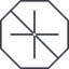 Thin, line, octagon, plus, add, new, prohibited, plus-thin, create, addition, +, more icon