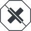 Thin, line, octagon, times, cross, error, not, remove, no, prohibited, delete, times-solid, danger, close, cancel, x, math, mathematics, mathematical, maths icon