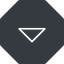 Thin, down, solid, octagon, arrow, direction, caret, caret-thin icon