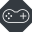Thin, down, solid, octagon, game, gaming, games, gamepad, pad, joystick, gamepad-thin icon