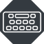 Thin, down, solid, octagon, desktop, keyboard, keypad, typing, keyboard-thin icon