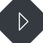 Thin, right, solid, octagon, arrow, direction, caret, caret-thin icon