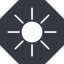 Thin, up, solid, octagon, star, light, brightness, luminosity, intensity, brilliance, lighter, darker, dark, mode, Illumination, sun, shine, flash, ray, brightness-thin, brightness-thin-full, brightness-full icon