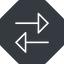 Thin, up, solid, octagon, arrow, update, change, switch, select, revert, double, double-arrow, change-thin icon