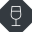 Thin, solid, octagon, glass, party, wine, champagne, glass-wine, drink, water, glass-wine-thin icon