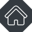 Thin, solid, octagon, small, home, house, home-small-thin icon