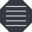 Thin, solid, octagon, menu, burger, text, align, alignment, editor, justify, justify-align, align-justify, justify-align-thin icon