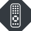 Thin, up, solid, octagon, remote, control, tv, television, remote-control, remote-control-thin icon
