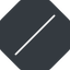 Thin, solid, octagon, slash, division, slant, obelus, anti-slash, slash-thin icon