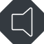 Thin, solid, octagon, speaker, volume, mute, unmute, music, sound, loudspeaker, speaker-thin icon