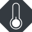 Thin, solid, octagon, temperature, low, freeze, thermometer, cold, temperature-low-thin, temperature-low icon
