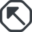 Line, up, down, left, wide, octagon, arrow, corner, arrow-corner-solid, increase, decrease icon