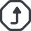 Line, right, wide, octagon, sign, confirm, horizontal, mirror, arrow, key, submit, send, return, enter, return-sign, return-sign-wide icon