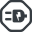 Line, up, wide, octagon, horizontal, mirror, electricity, plug, charge, charger, electric, electrics, electrical, plug-alt icon