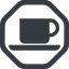 Line, wide, octagon, shop, cup, dot, pictogram, dot-50, coffee, tea, coffee-shop, dot-coffee-shop icon