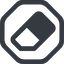 Line, wide, octagon, remove, eraser, erase, rubber, eraser-solid icon