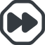 Line, up, wide, octagon, video, play, forward, backward, mp3, player, pause, forward-solid icon