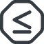 Line, wide, octagon, symbol, less, math, mathematics, greater, than, greater-than, less-than, greater-than-equal, less-than-equal, comparison, inequality, mathematical, smaller, bigger, less-than-equal-wide, equal, maths icon
