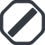 Line, wide, solid, octagon, slash, division, slant, obelus, anti-slash, slash-solid icon
