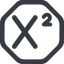 Line, wide, octagon, text, editor, superscript, superscript-wide icon