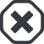 Line, wide, octagon, times, cross, error, not, remove, no, delete, times-solid, danger, close, cancel, x, math, mathematics, mathematical, maths icon