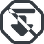 Line, down, wide, octagon, uploaded, uploading, prohibited, upload-solid icon