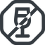 Line, wide, octagon, glass, horizontal, mirror, prohibited, party, wine, champagne, glass-wine, drink, water, glass-wine-wide icon