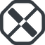 Line, wide, solid, octagon, horizontal, mirror, prohibited, slash, division, slant, obelus, anti-slash, slash-solid icon