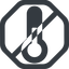 Line, wide, octagon, horizontal, mirror, prohibited, thermometer, cold, heat, temperature-solid icon