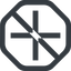Line, wide, octagon, plus, add, new, prohibited, plus-wide, create, addition, +, more icon
