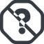 Line, wide, octagon, question, mark, prohibited, question-mark, help icon