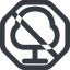 Line, wide, octagon, prohibited, tree, forest, tree-wide icon