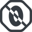 Line, normal, wide, octagon, prohibited, number, font, digit, zero, nul, zero-wide icon