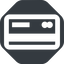Down, wide, solid, octagon, horizontal, mirror, payment, card, credit, debit, visa, master, mastercard, atm, credit-card, credit-card-wide icon