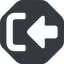 Down, wide, solid, octagon, sign, in, signin, login, log, log-in, download, upload, connection, sign-in-solid icon