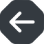Left, solid, octagon, arrow, direction, arrow-simple-wide icon