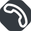 Left, wide, solid, octagon, phone, call, dial, number, phone-wide, telephone icon