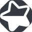 Left, wide, solid, octagon, star, rate, rating, half, star-half-wide icon