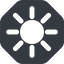 Right, wide, solid, octagon, star, light, brightness, luminosity, intensity, brilliance, lighter, darker, dark, mode, Illumination, sun, shine, flash, ray, brightness-full, brightness-wide, brightness-wide-full icon