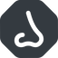 Wide, solid, octagon, horizontal, mirror, nose, nostril, odour, smell, nose-wide icon