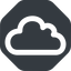 Wide, solid, octagon, cloud, sky, weather, clouds, cloudy, cloud-wide icon