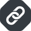 Up, wide, solid, octagon, hypertext, link, url, href, chain, link-wide icon
