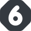 Wide, solid, octagon, number, font, digit, 6, six, six-wide, 9, nine icon